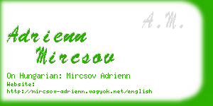 adrienn mircsov business card